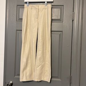 7 for all mankind XS leather cream pants